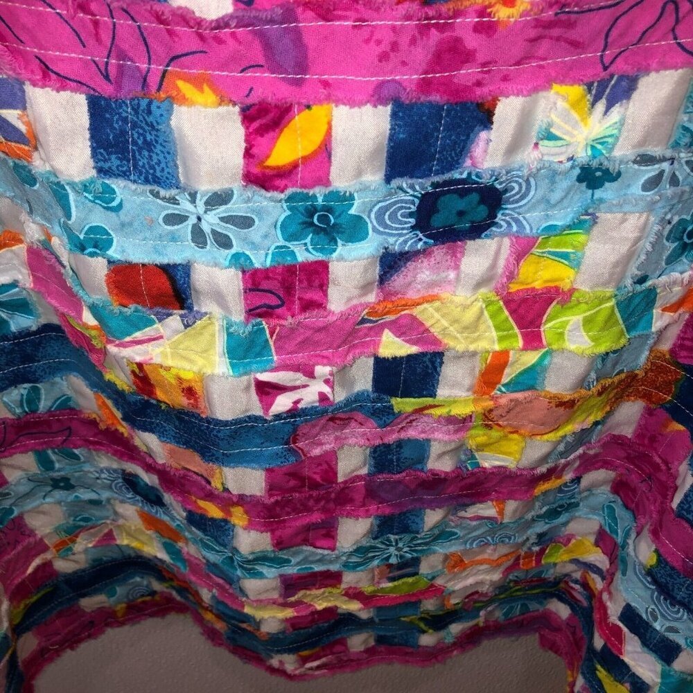 New Direction Size Large Floral Patchwork Colorfu… - image 6